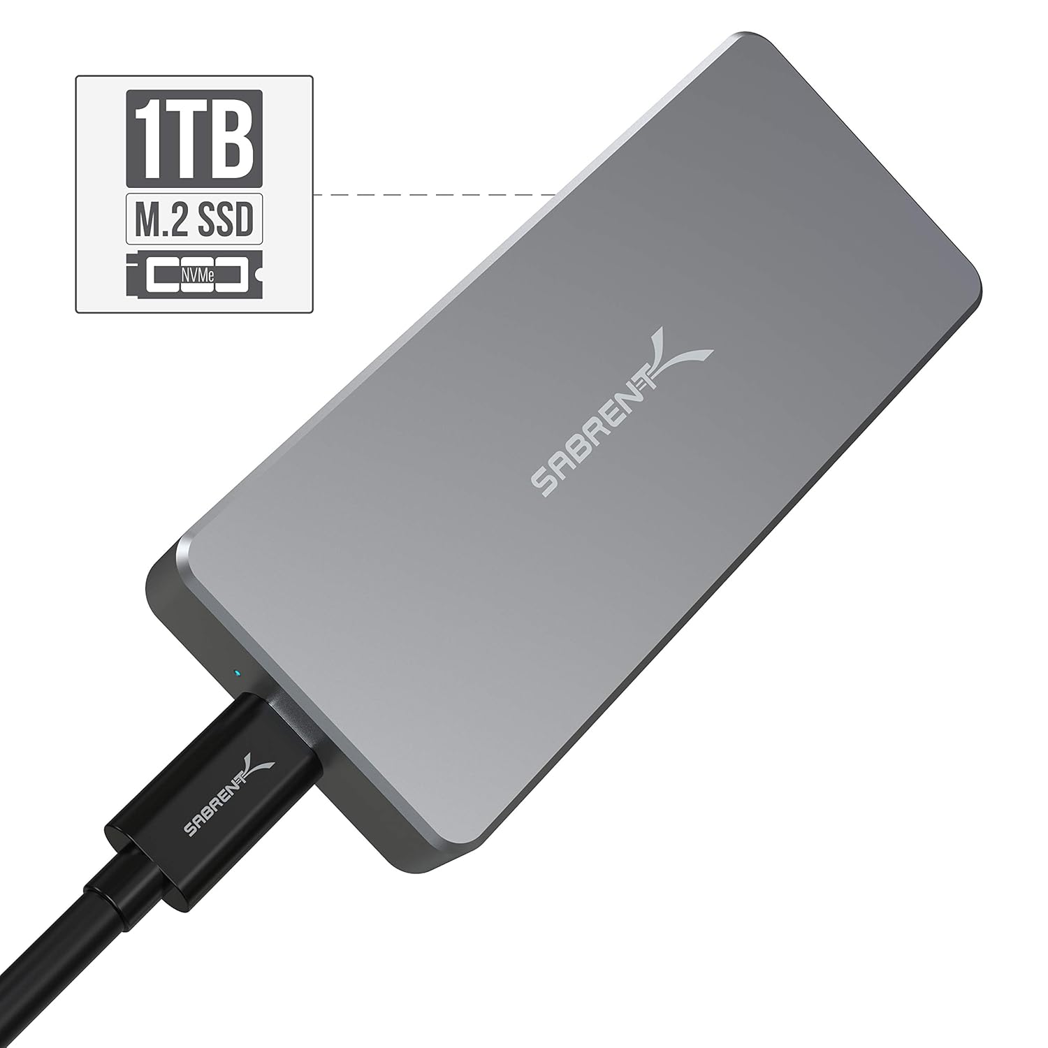 SABRENT Portable SSD 1TB - 1000 MB/s USB 3.2 Gen 2 Externe Festplatte