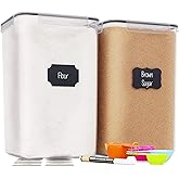Chef's Path Extra Large Airtight Food Storage Containers with Lids, Pack of 2, 6.5L, 220Oz, Airtight Kitchen and Pantry Bulk