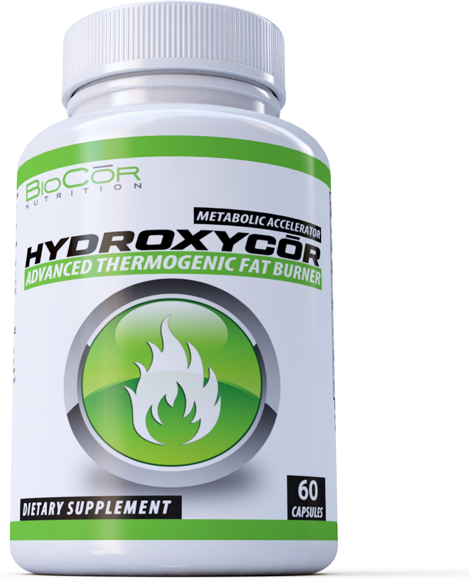BioCor Nutrition HydroxyCOR Fat Burner Appetite Suppressant Energy and Diet Pills (60 Capsules - 1 Month Supply)