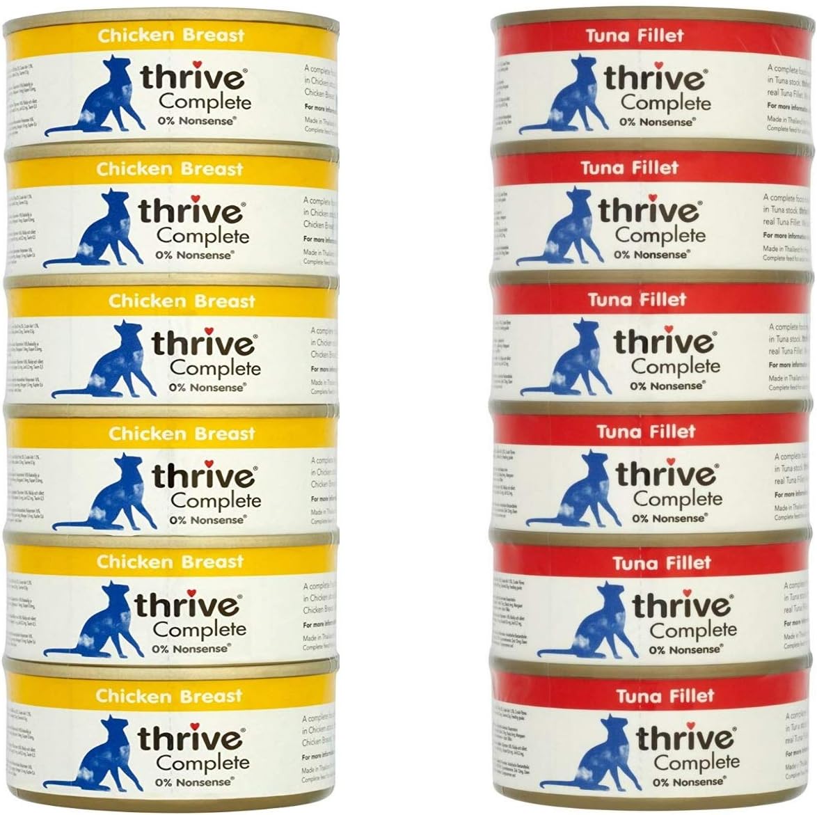 Thrive Complete Cat Food MIX PACK (6 x 75g Tuna and 6 x 75g Chicken Breast), 150 g (Pack of 6)