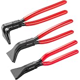 MAXPOWER 3-Pack Sheet Metal Bending Pliers, 45&deg;, 90&deg; &amp; Straight Jaws | Multi-Angle Jaws, Comfort Grip, Hand Seamers, for Roofing, Plumbing, HVAC Work &amp; Metal Fabrication