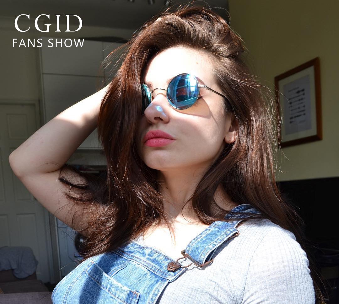 Cgid E01 John Lennon Round Polarized Unisex Sunglasses With Case