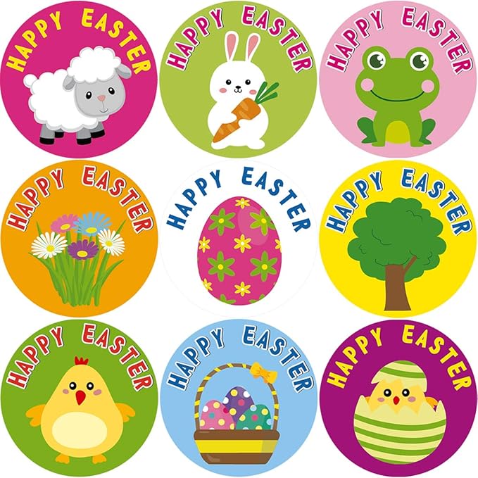 Easter Stickers for Kids 200PCS Per Roll for Teachers Party