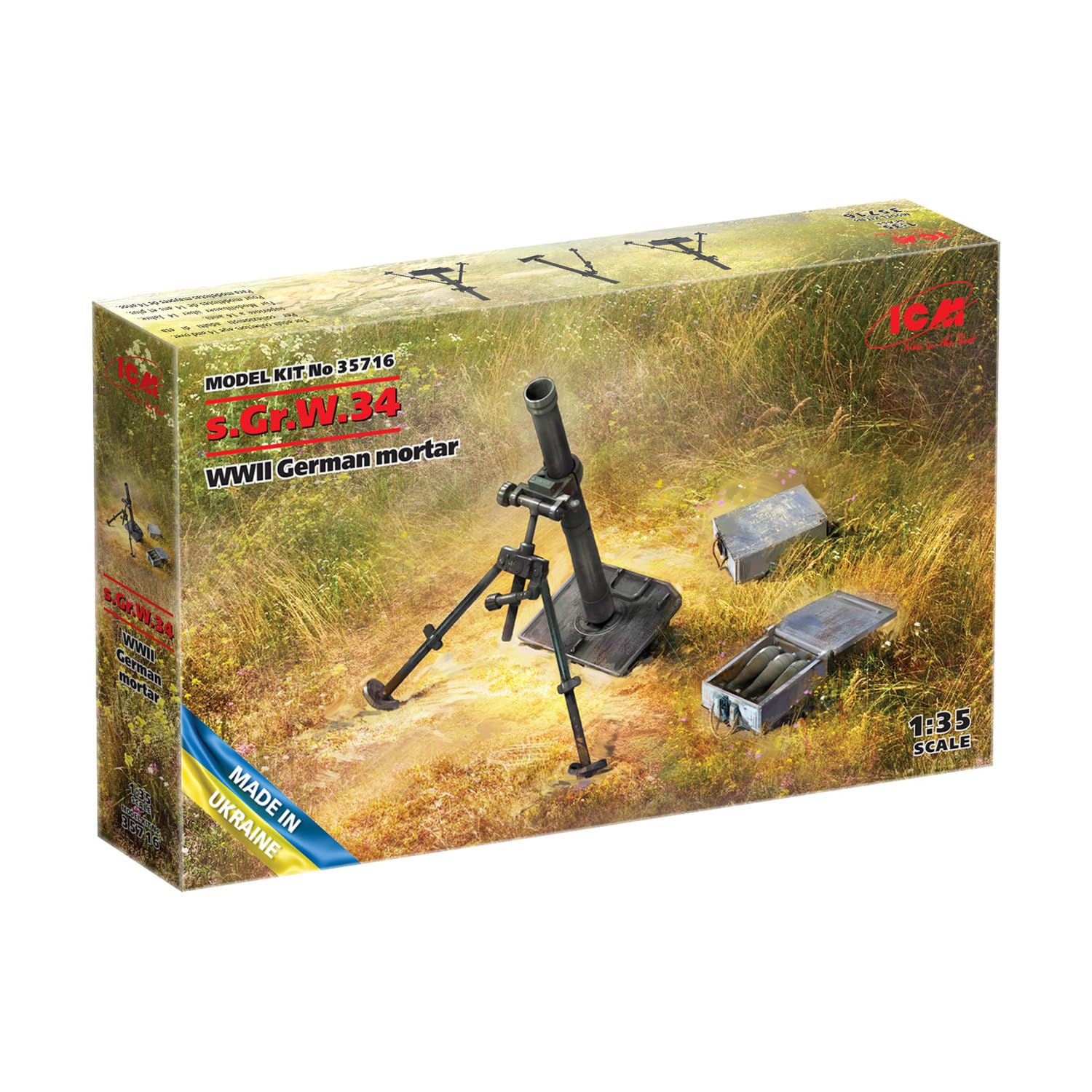 ICM 1:35 - s.Gr.W.34 WWII German Mortar