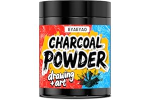 Eyaeyao Charcoal Powder for Drawing - Premium Fine Art Charcoal for Sketching, Shading & Blending - Artist Grade for Pencils, Canvas, Paper - Beginners & Professionals (4 Ounces)