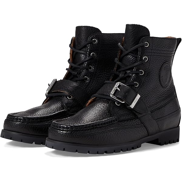 Amazon.com | POLO RALPH LAUREN Ranger Boot Black 1 7 D (M  display picture 1