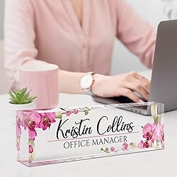 Custom Name Plate for Desk, Acrylic Office Decor