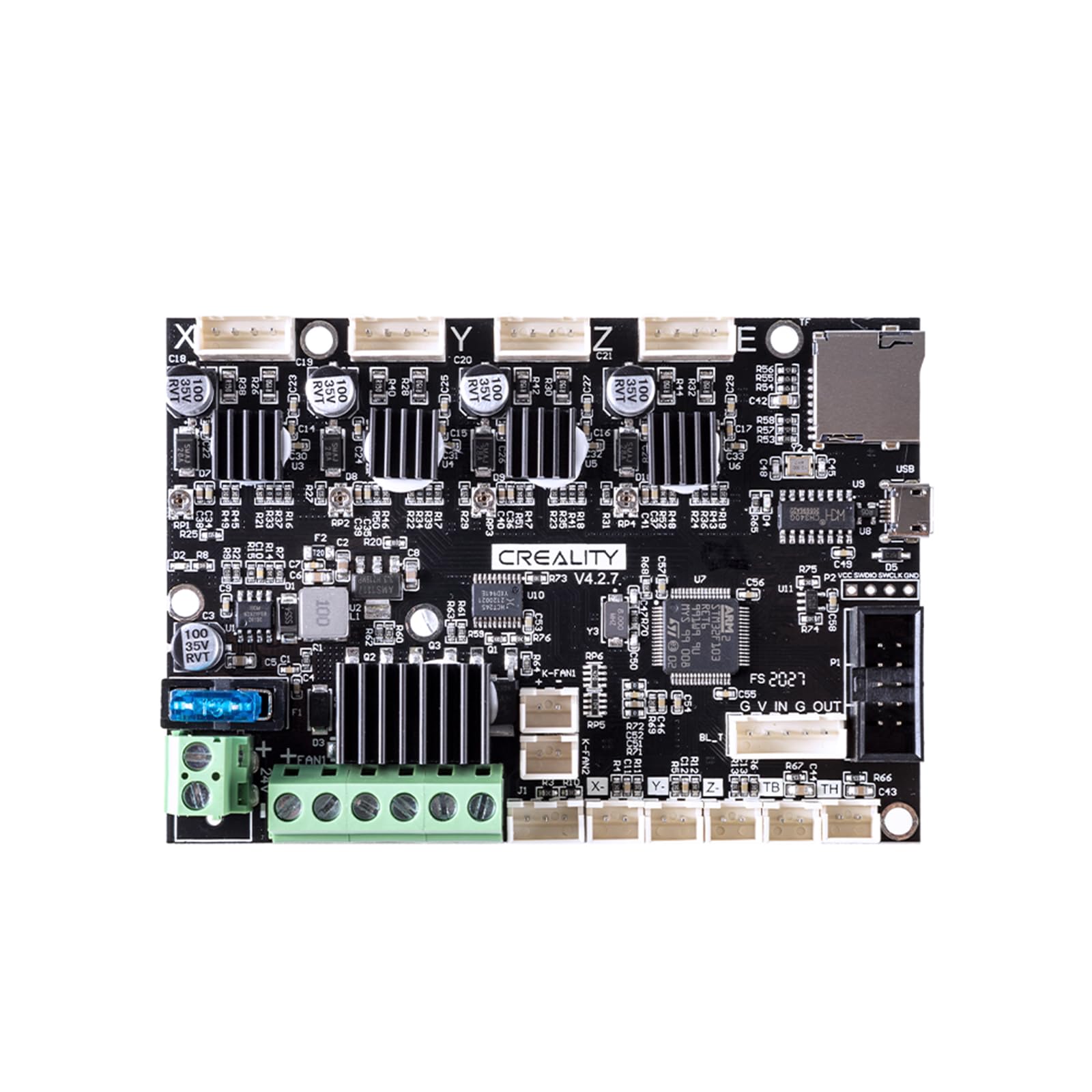 Photo 1 of Creality Ender 3 Silent Motherboard, High Performance 32 Bit 3D Printer Noiseless Mother Board V4.2.7 with TMC2225 Driver Marlin for Ender 3, All-Round Heat Dissipation Assembly and Use Easily