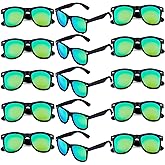 Fsmiling Mens Sunglasses Bulk Classic Sunglasses Pack Cheap Shades Glasses Cool Eyewear Set for Women-15Pack,Green