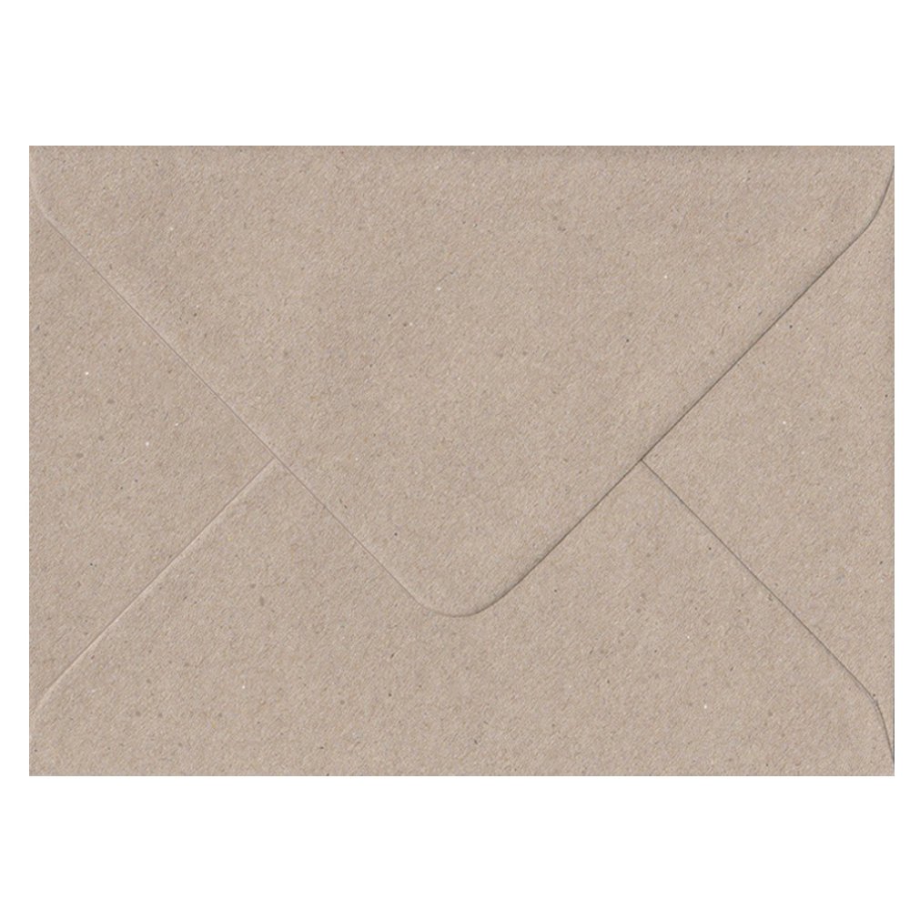 Vintage Brown Fleck Recycled Kraft Envelopes - Size C7 113 mm x 82 mm - Pack of 100