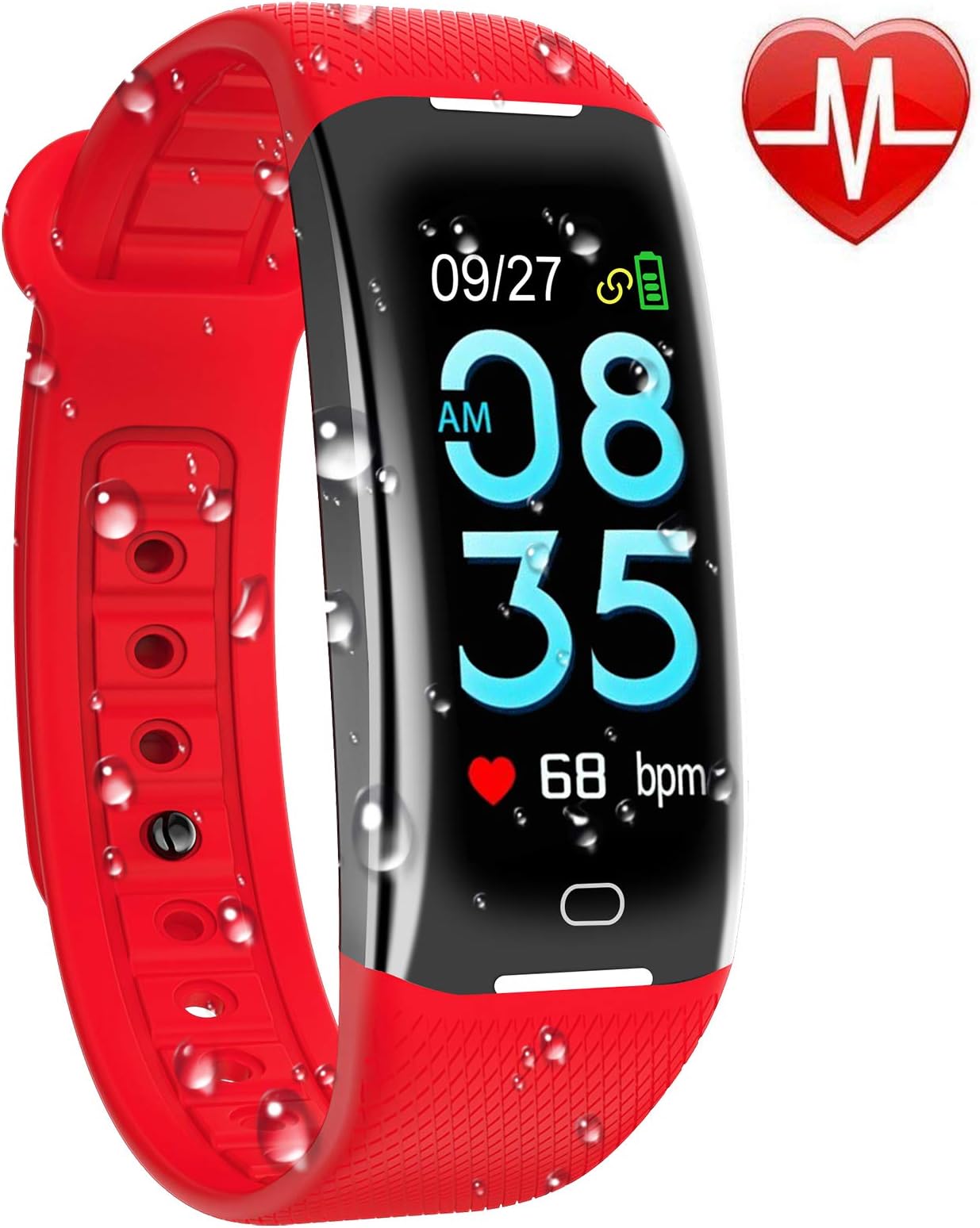 KARSEEN Fitness Tracker Smart Watch H3 Color Screen for Blood Pressure and Heart Rate Monitor Phone Enabled IP67 Waterproof Pedometer Sports Watch for Men