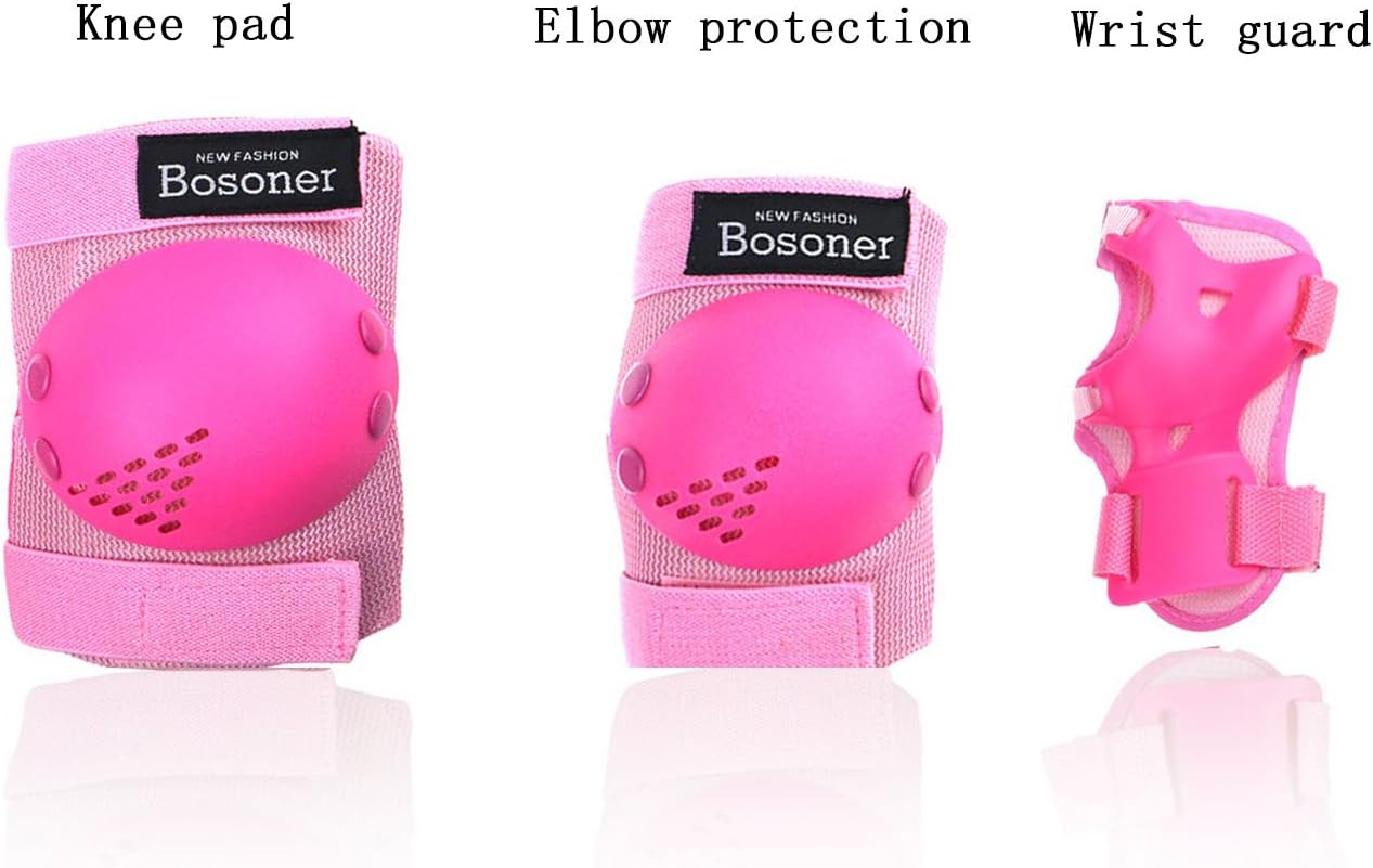 BOSONER Kids/Youth Knee Pad Elbow Pads Guards Protective Gear Set for Roller Skates Cycling BMX Bike Skateboard Inline Skatings Scooter Riding Sports, Wrist Guards Toddler for Multi-Sports Outdoo : Sports & Outdoors