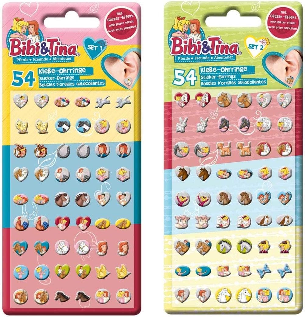 CRAZE Bibi & Tina Sticker Earrings for Kids Different Patterns, Assorted Motifs - Image 4