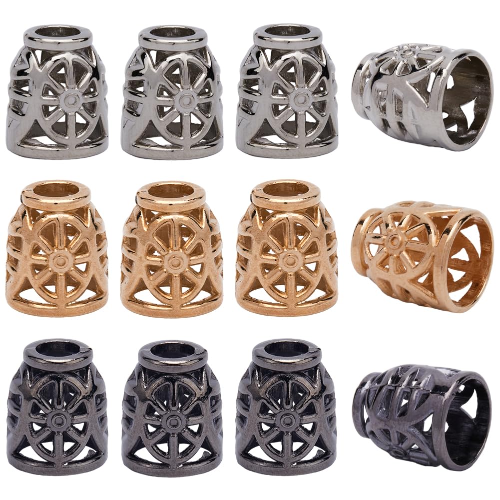 GORGECRAFT 30Pcs 3 Colors Conical Cord Lock Hollow Metal Bell Stopper Bell Cord Ends Alloy Rope End Lock Rope Fastener End Stopper for Drawstring Lanyard Backpack Bag DIY Hoodie Clothes Pants