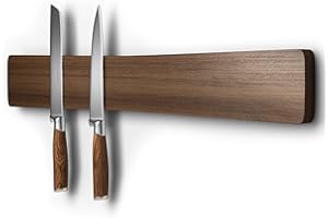 Magnetic Knife Holder for Wall, Acacia Wood Knife Magnetic Strip No Drill Knife Magnet Storage Bar Magnetic Tool Key Holder S