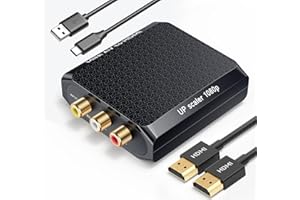 WENTER AV to HDMI Converter, 1080P RCA Composite to HDMI Adapter, Mini Analog CVBS Audio Video Adapter Supports PAL/NTSC for Smart TV VCR/VHS/Xbox/PS3/STB/N64/Wii/TV/PC/Blue-Ray DVD Players
