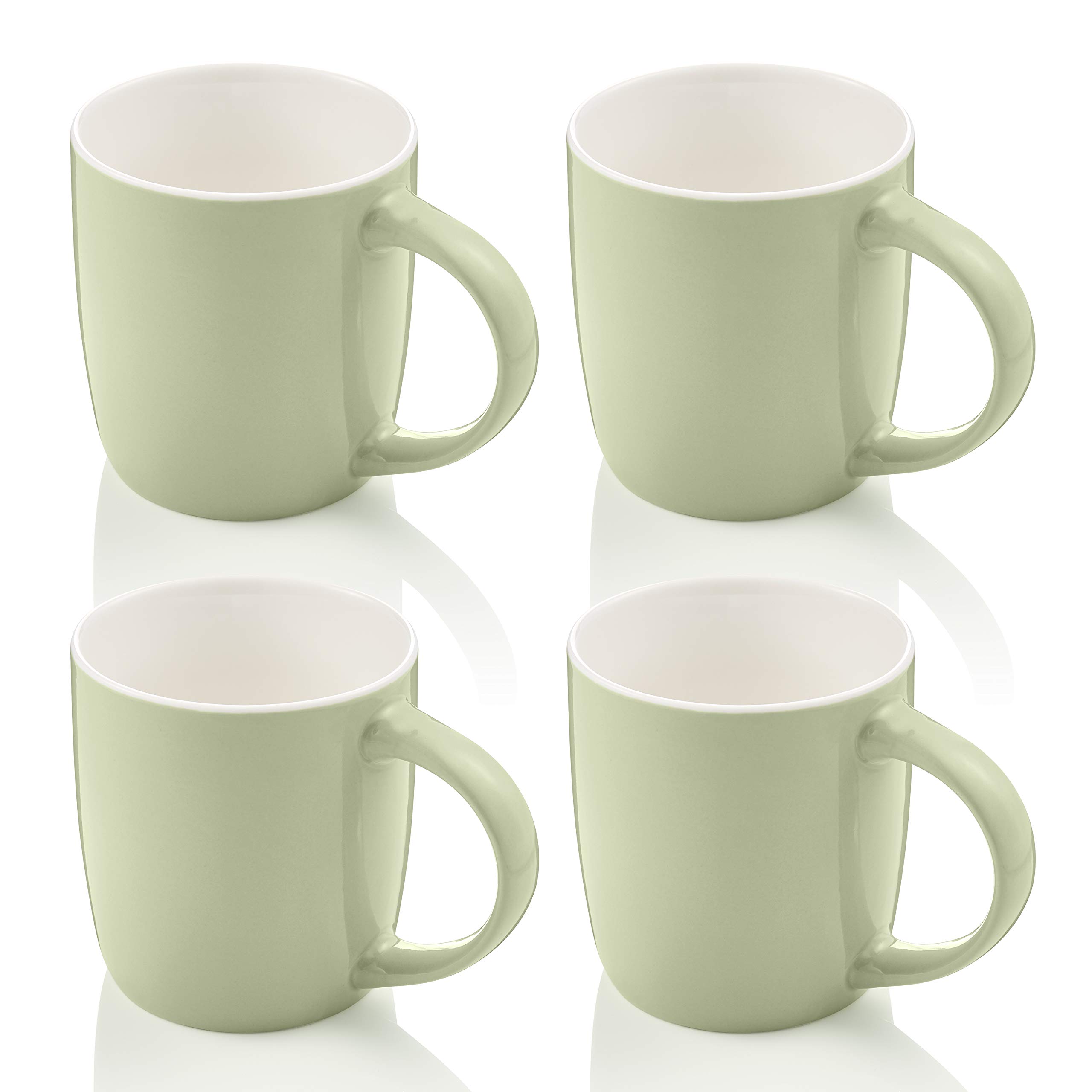 Swan SWKA1410GN Set of 4 Retro Mugs, Green