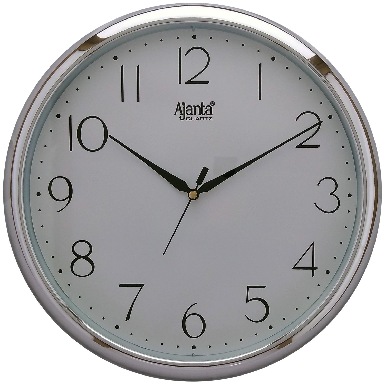 Buy Ajanta Plastic Wall Clock (28 cm x 28 cm x 3.4 cm, White) Online at Low Prices in India