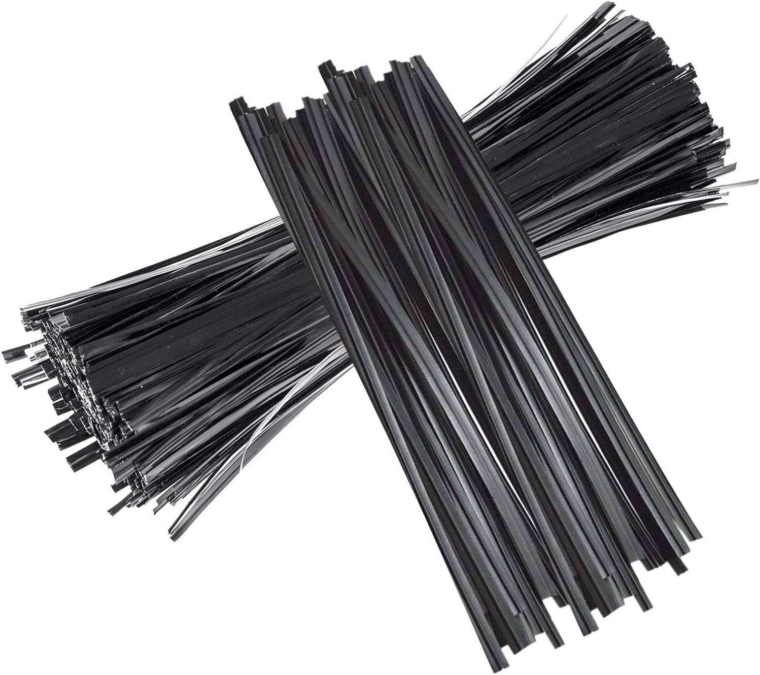 CandyHome 1000 Pcs 6" Plastic Black Twist Ties for Candy Bags Party Cello and Cake Pops (1000 Pcs (Black1))