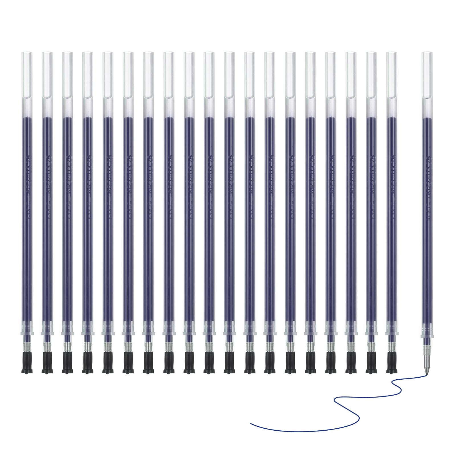 M&G Gel Pen Refills 0.5mm Fine Point, 20 Pack Quick Drying Smooth Dark Blue Gel Ink Pen Replace Refills for Retractable Pen Click, Office Study Classroom Supplies, 5.1"