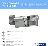 XFORT Brass 45/55T Thumb Turn Euro Cylinder Lock 100mm UPVC Door view 6