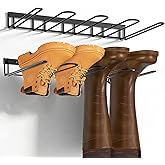 Enwomaty Boot Rack - 4-Pair Wader Hangers Wall Mount Sturdy Metal Cowboy Boot Hangers - Wall Boots Holder Storage Organizer for Closet, Entryway, Indoor, Garage