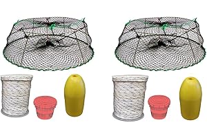 KUFA Sports (CT76+PAM1) Tower Style Stainless Steel Prawn Trap(30"x20"x12") with Prawn Trap Accessory Combo