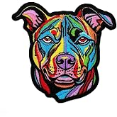 Pitbull Patch &ndash; Cute and Realistic Embroidered Dog Applique for Jackets, Backpacks, Hats, Bags, and DIY Craft Projects