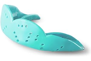 SISU Aero Medium Mouthguard, Awesome Aqua - 1.6mm Thin - Custom-Molded Fit - Slim Design - Remoldable Up to 20 Times - for Team Sports - Non Toxic