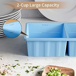 Silicone Freezer Tray for Soup Ice Cubes: 2-Cup