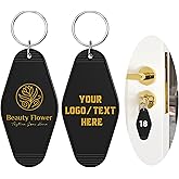 TOUNGEANE Custom Hotel Motel Keychain, 30PCS Double-Sided Print Custom Keychain with Picture, Personalized Key Tags