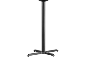 Flash Furniture Beverly 23.5'' x 29.5'' Restaurant Table X-Base with 3'' Dia. Bar Height Column