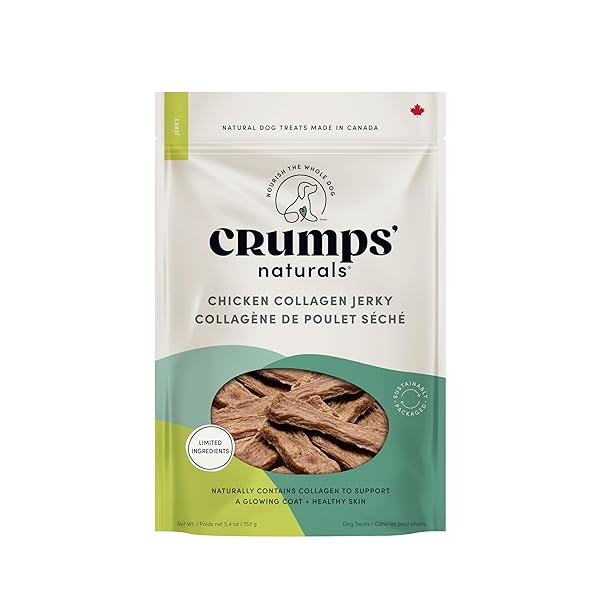 CRUMPS’ NATURALS CHICKEN COLLAGEN JERKY 5.4OZ, DOG TREATS