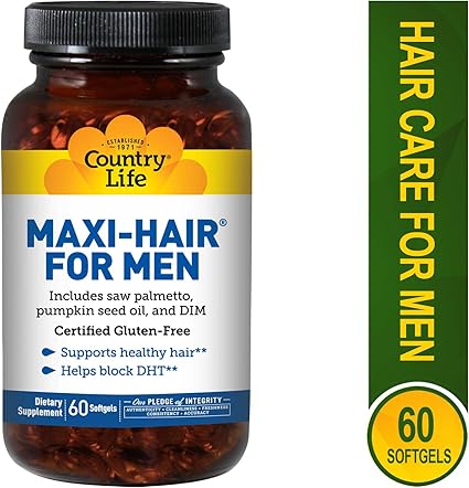 Amazon Com Country Life Maxi Hair For Men With Saw Palmetto