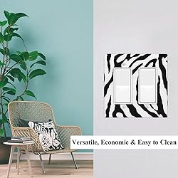 Pznen Light Switch Covers, Zebra Animal Skin