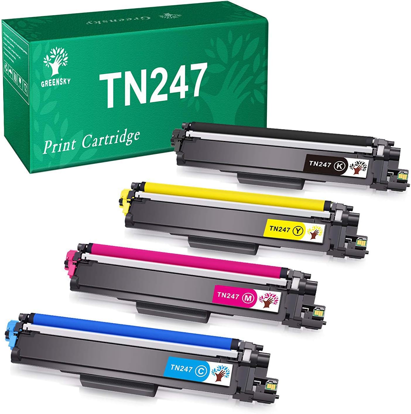 GREENBOX TN-243CMYK Value Pack Kompatibel für Brother TN-247 TN247