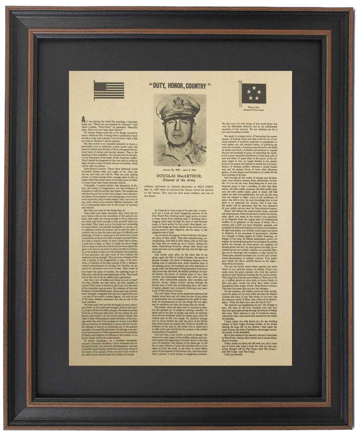Amazon Framed Duty Honor Country Address Douglas MacArthur