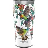 Tervis Traveler Colorful Hummingbirds Triple Walled Insulated Tumbler Travel Cup Keeps Drinks Cold & Hot, 20oz, Stainless Steel