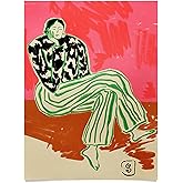 Society6 Calm Woman Poster Wall Art - Wall Decor by Sandra Poliakov - Smooth Gloss Paper, 18