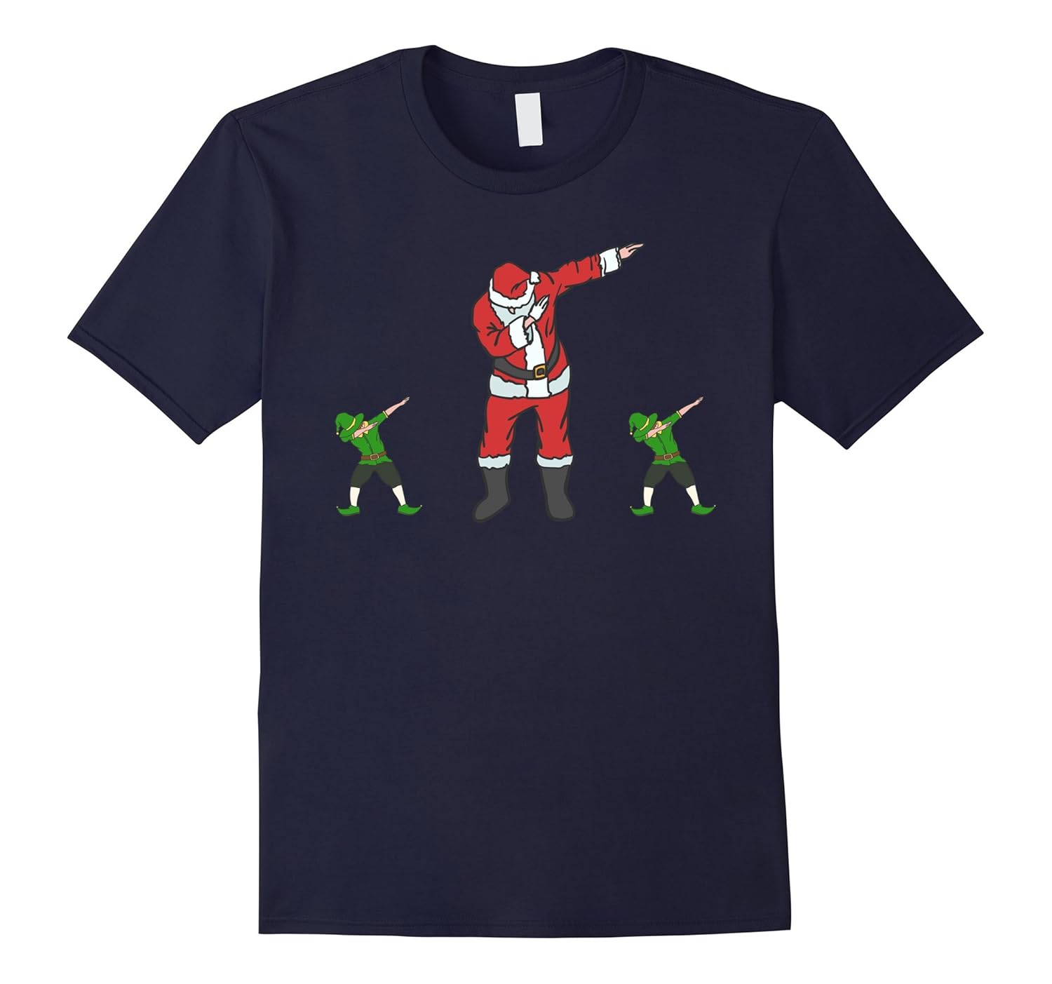 Funny Dabbing Elf and Dabbing Santa Christmas Shirt Dab-ANZ