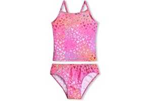 TENVDA Girls Tankinis Two Pieces Swimsuits Hawaiian Beach Sport Bathing Suit Set for 2-12 Years Old Kids