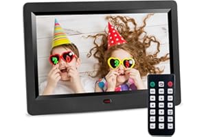 ARUNGO Digital Photo Frame 7 inch Digital Picture Frame Video Music Photo Player with Calendar Alarm Clock Slideshow with Remote Control Gift Wrapping Support USB SD