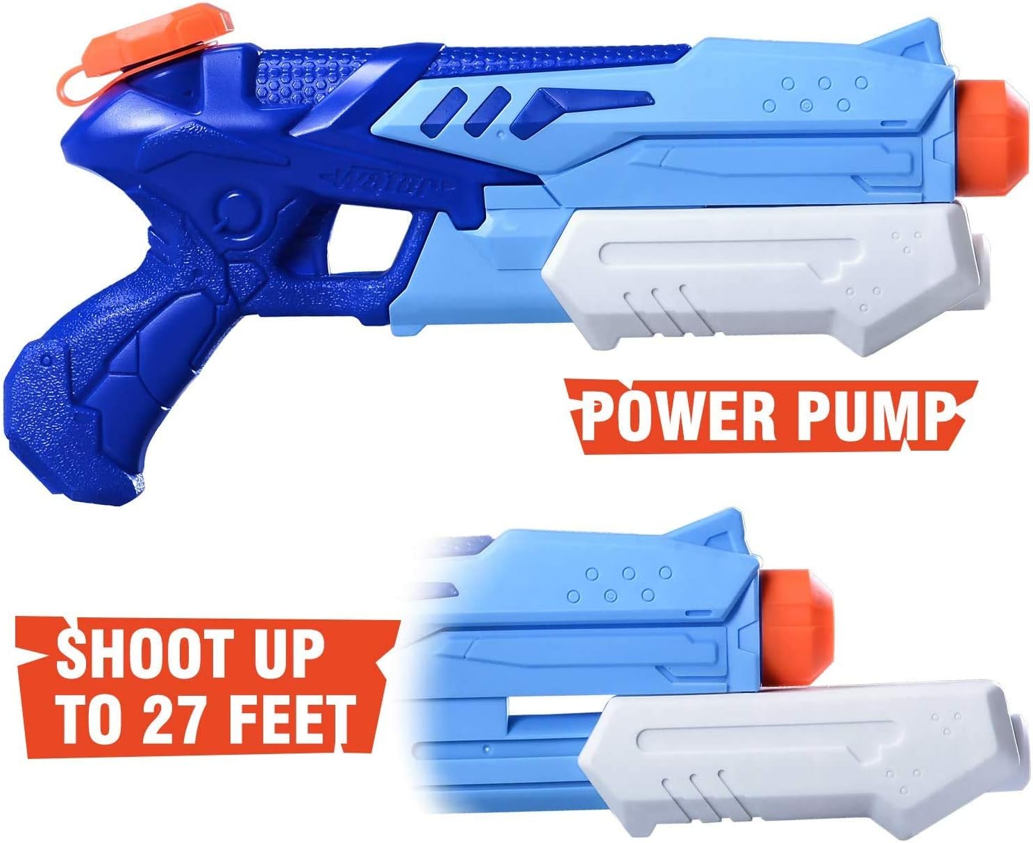 HITOP Water Guns for Kids, 2 Pack Super Squirt Guns Water Soaker Blaster 300CC Toys Gifts for Boys Girls Children Summer Swimming Pool Beach Sand Outdoor Water Fighting Play Toys: Toys & Games