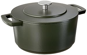 Combekk RAILWAY Recycled Enameled Cast Iron 4.25 Quart Dutch Oven, Green, 9.5"
