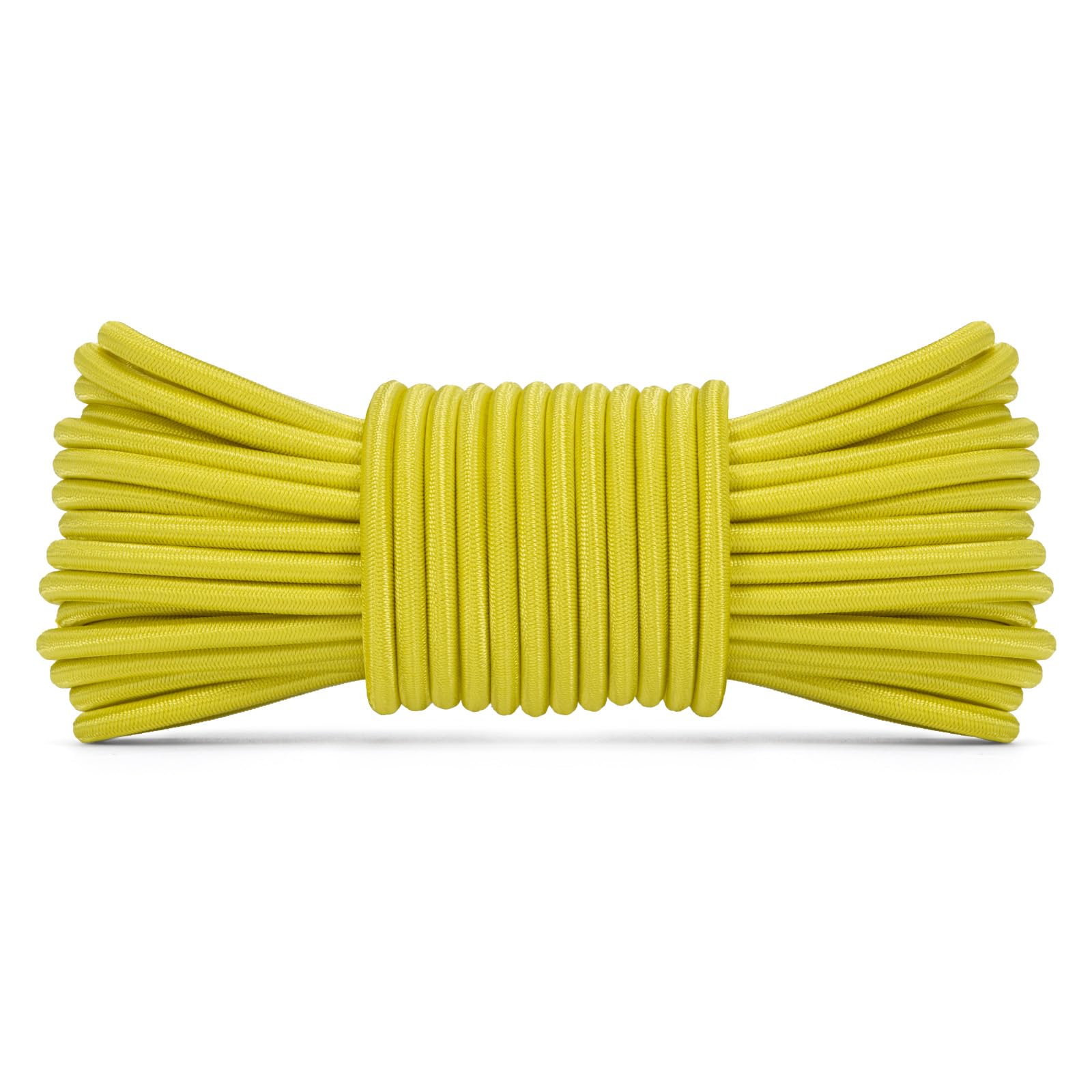 Abma Cord Bungee Cord 4mm 10M Elastic Shock Cord 100% Stretch Elastic Bungee Rope for Tarpaulin, Trailer, Backpack, Tent Pole, Kayak - Neon Yellow โ image 1