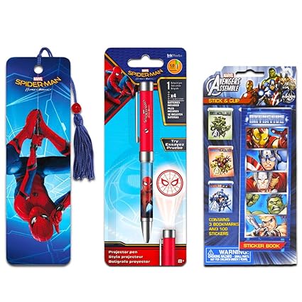 InkWorks Marvel - Juego de bolígrafo proyector con marcapáginas y ...