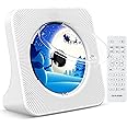 KOVCDVI CD Player Bluetooth Desktop CD Players for Home CD Player with Speakers with Remote Control & Dust Cover Display FM Radio Timer USB AUX Headphone Port