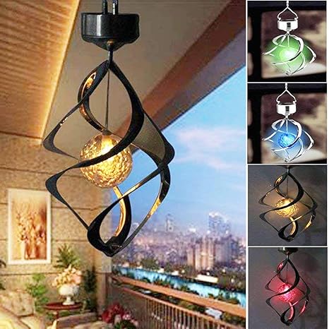 Amazon Com Amwgimi Hanging Solar Lights Outdoor Wind Chimes Lights