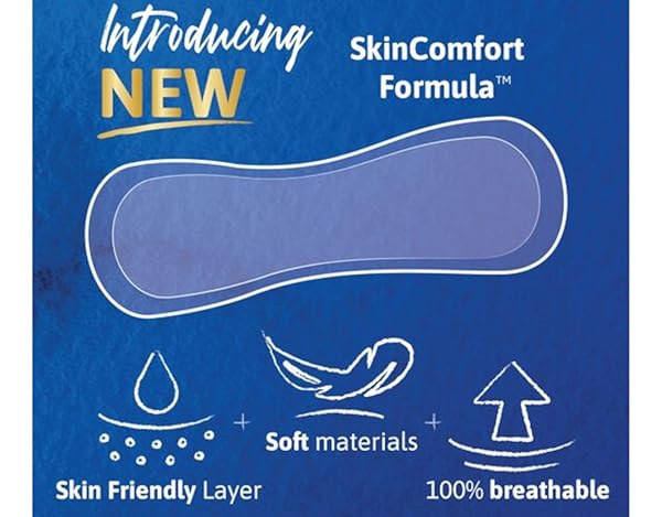 TENA INTIMATES EXTRA COVERAGE ULTRA THIN LIGHT BLADDER LEAKAGE PAD FOR WOMEN, LIGHT ABSORBENCY, LONG LENGTH, 6 PACK – 144 TOTAL