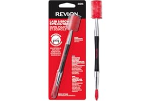Revlon Lash & Brow Styling Tool, Dual Ended Eyelash Separator & Eyebrow Brush Spoolie, Works with Mascara & Brow Makeup, 1 co